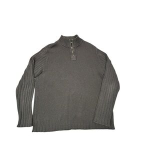 Polo Ralph Lauren Vintage Y2K Men's Gray 1/4 Knit‎ Sweater 2XL